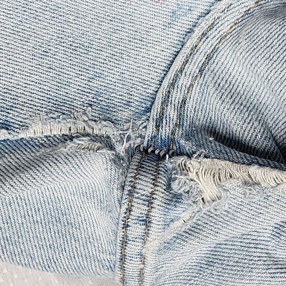 Vintage BonJour Jeans Women 14 High Waist Rise Light Trashed Paint Distressed - Picture 13 of 16